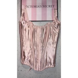 NWT Victoria’s Secret Pink Very Sexy Classic Silk Corset Set Size S/P